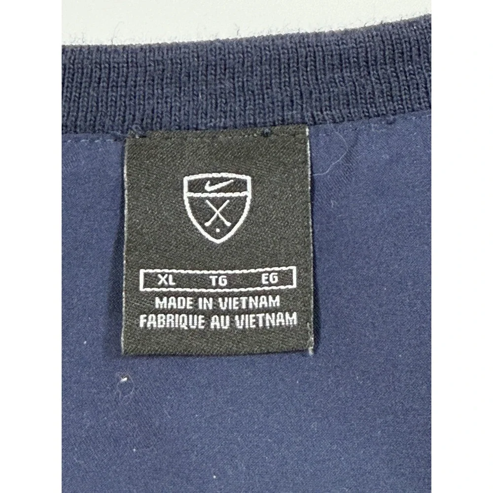 Nike Golf Windbreaker Mens XL Navy Blue Pullover V Neck Long Sleeve